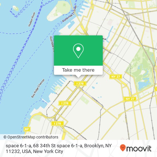 Mapa de space 6-1-a, 68 34th St space 6-1-a, Brooklyn, NY 11232, USA