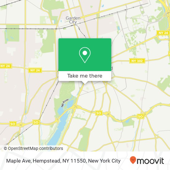 Mapa de Maple Ave, Hempstead, NY 11550