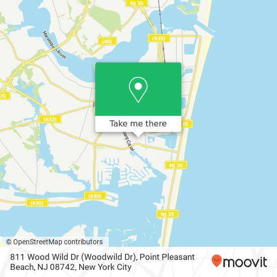 811 Wood Wild Dr (Woodwild Dr), Point Pleasant Beach, NJ 08742 map