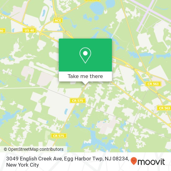 Mapa de 3049 English Creek Ave, Egg Harbor Twp, NJ 08234