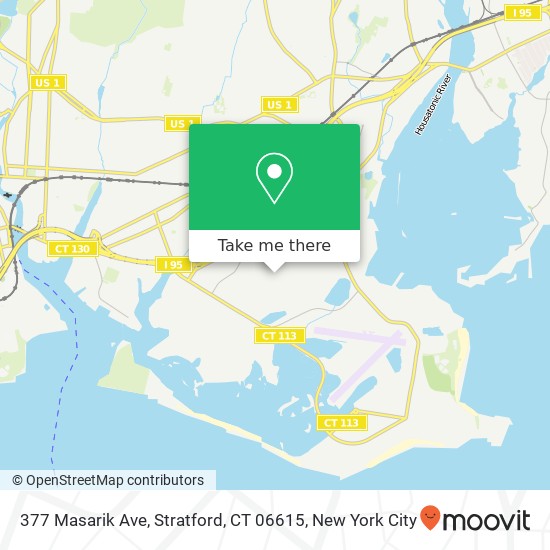 Mapa de 377 Masarik Ave, Stratford, CT 06615
