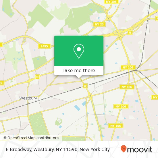 Mapa de E Broadway, Westbury, NY 11590