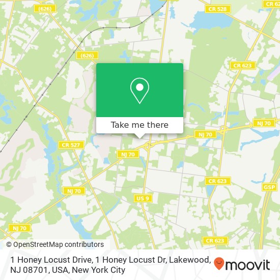 1 Honey Locust Drive, 1 Honey Locust Dr, Lakewood, NJ 08701, USA map