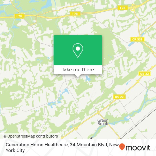 Generation Home Healthcare, 34 Mountain Blvd map