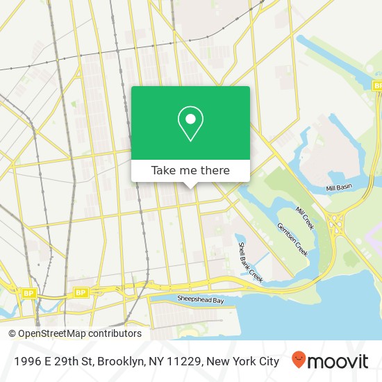 1996 E 29th St, Brooklyn, NY 11229 map