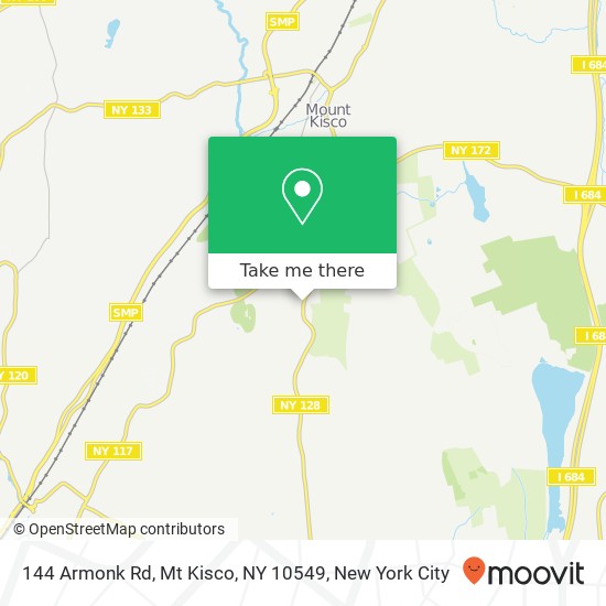 Mapa de 144 Armonk Rd, Mt Kisco, NY 10549