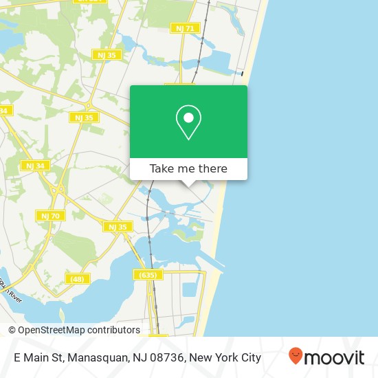 Mapa de E Main St, Manasquan, NJ 08736