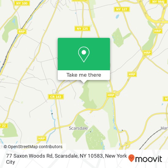 Mapa de 77 Saxon Woods Rd, Scarsdale, NY 10583
