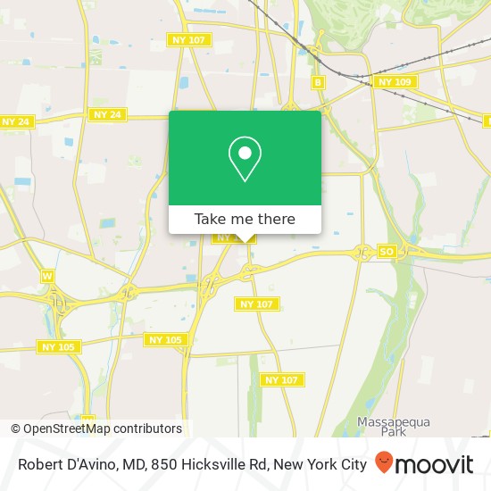 Robert D'Avino, MD, 850 Hicksville Rd map