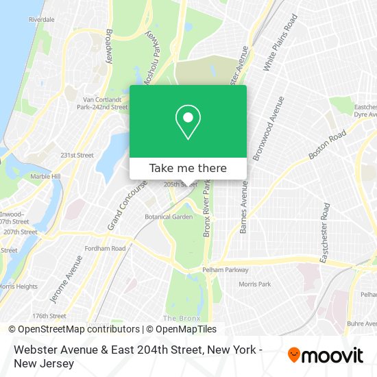 Webster Avenue & East 204th Street map