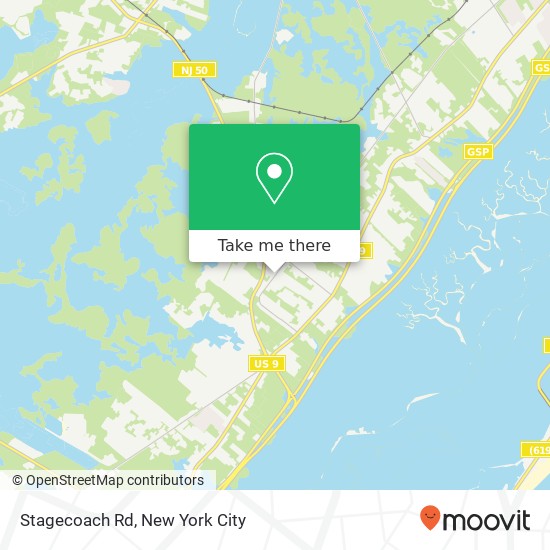 Mapa de Stagecoach Rd, Ocean View, NJ 08230