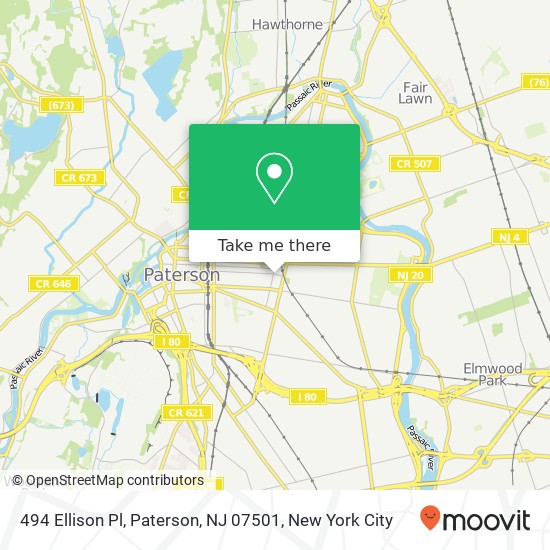 494 Ellison Pl, Paterson, NJ 07501 map