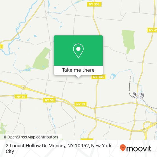 Mapa de 2 Locust Hollow Dr, Monsey, NY 10952