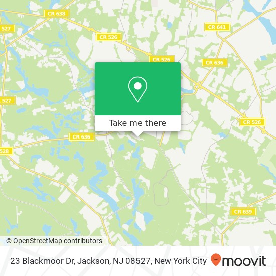 Mapa de 23 Blackmoor Dr, Jackson, NJ 08527