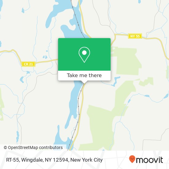 Mapa de RT-55, Wingdale, NY 12594