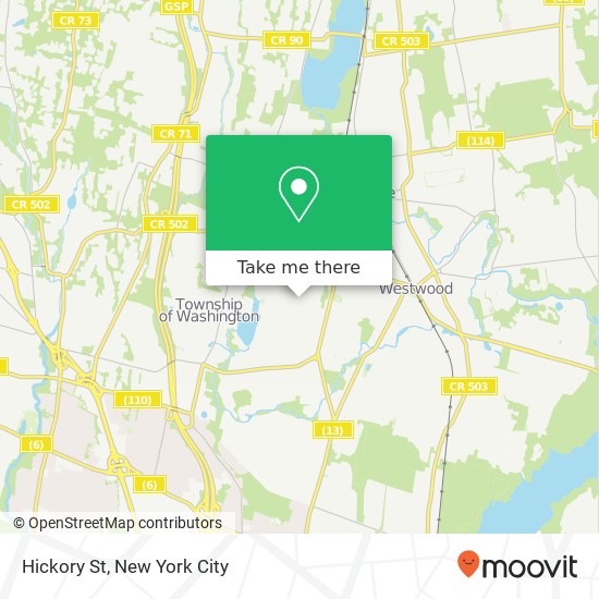 Mapa de Hickory St, Washington Twp, NJ 07676