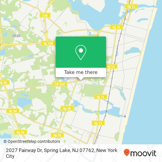 Mapa de 2027 Fairway Dr, Spring Lake, NJ 07762