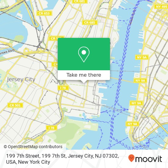 199 7th Street, 199 7th St, Jersey City, NJ 07302, USA map