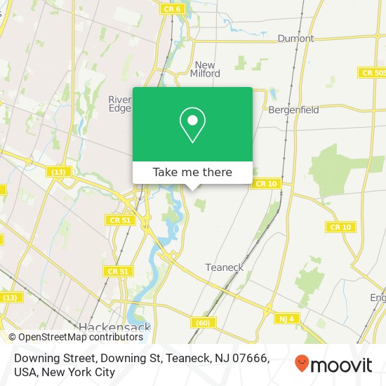 Downing Street, Downing St, Teaneck, NJ 07666, USA map