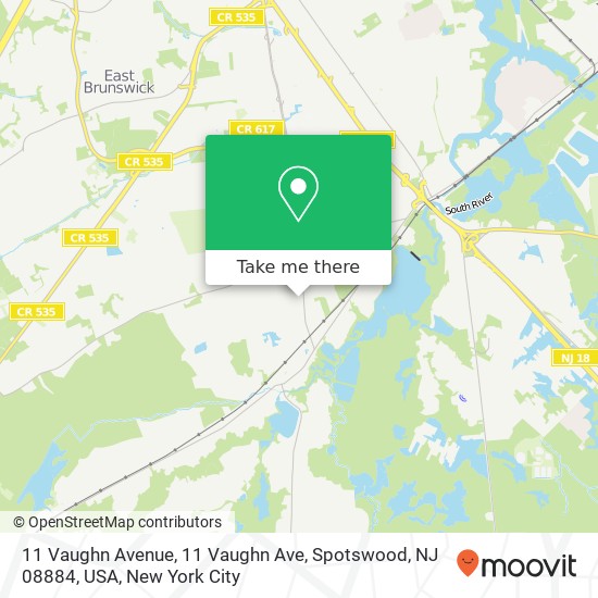 11 Vaughn Avenue, 11 Vaughn Ave, Spotswood, NJ 08884, USA map