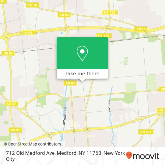 712 Old Medford Ave, Medford, NY 11763 map