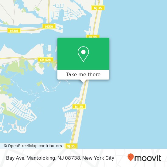 Mapa de Bay Ave, Mantoloking, NJ 08738