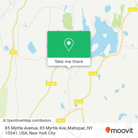 Mapa de 85 Myrtle Avenue, 85 Myrtle Ave, Mahopac, NY 10541, USA