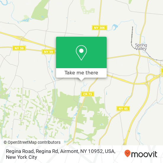 Mapa de Regina Road, Regina Rd, Airmont, NY 10952, USA