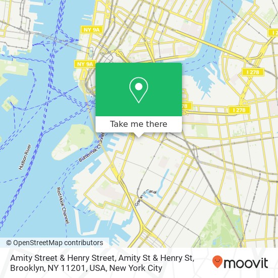 Amity Street & Henry Street, Amity St & Henry St, Brooklyn, NY 11201, USA map