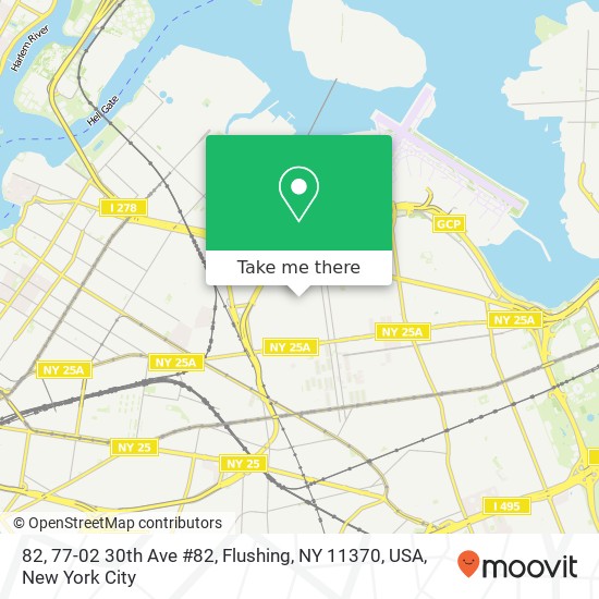 Mapa de 82, 77-02 30th Ave #82, Flushing, NY 11370, USA