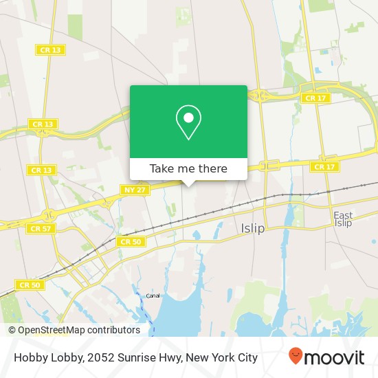 Mapa de Hobby Lobby, 2052 Sunrise Hwy