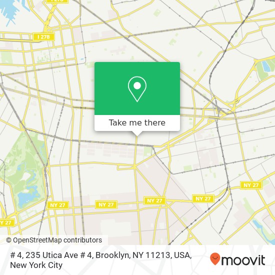 Mapa de # 4, 235 Utica Ave # 4, Brooklyn, NY 11213, USA