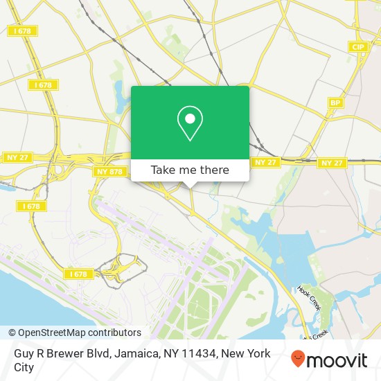 Mapa de Guy R Brewer Blvd, Jamaica, NY 11434