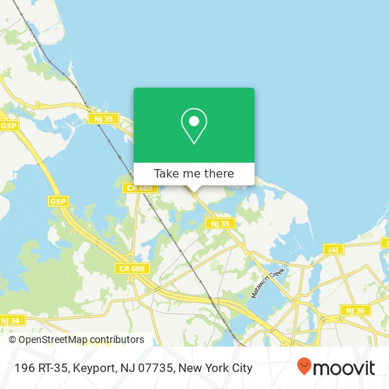 Mapa de 196 RT-35, Keyport, NJ 07735