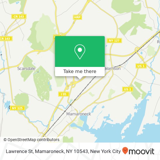 Mapa de Lawrence St, Mamaroneck, NY 10543
