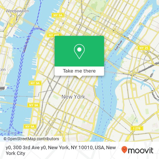 Mapa de y0, 300 3rd Ave y0, New York, NY 10010, USA