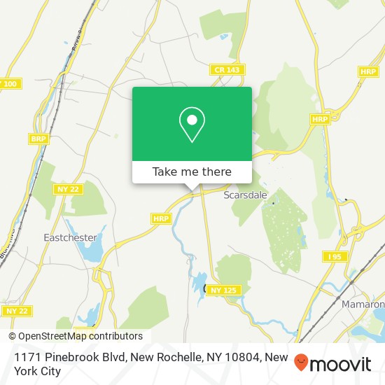 Mapa de 1171 Pinebrook Blvd, New Rochelle, NY 10804