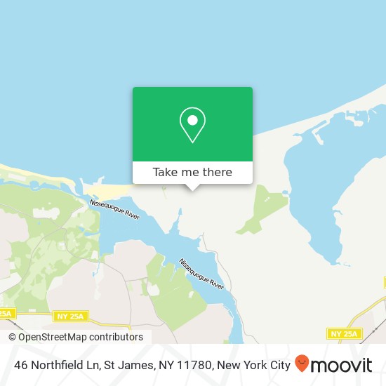 Mapa de 46 Northfield Ln, St James, NY 11780