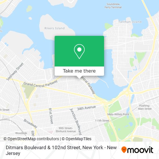 Ditmars Boulevard & 102nd Street map