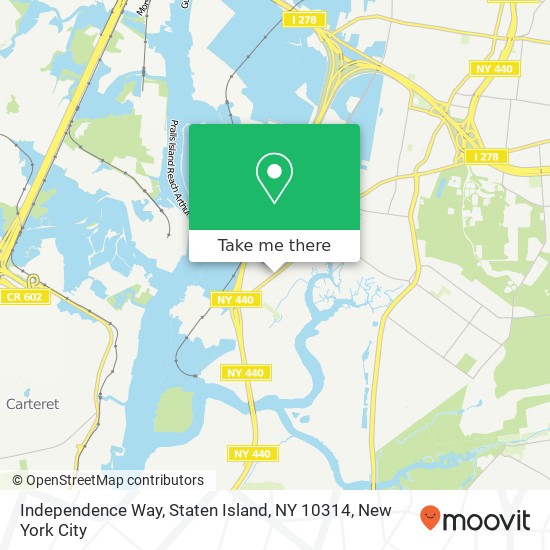 Independence Way, Staten Island, NY 10314 map