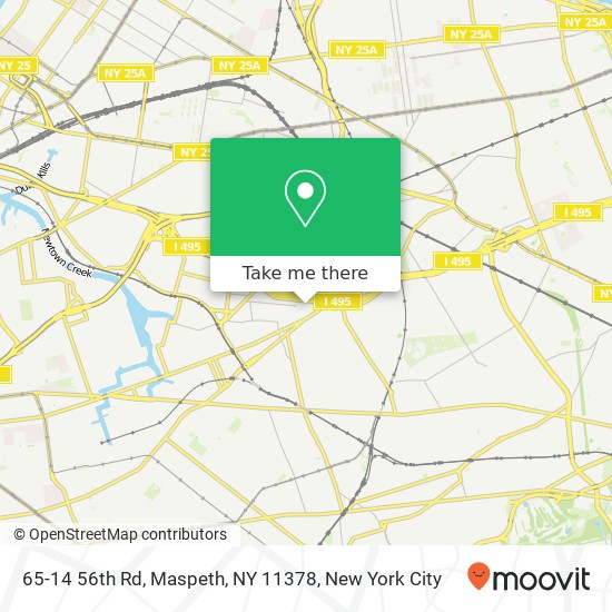 Mapa de 65-14 56th Rd, Maspeth, NY 11378