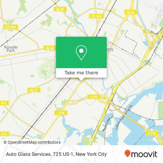 Auto Glass Services, 725 US-1 map