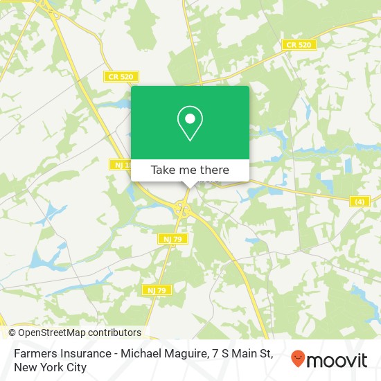 Mapa de Farmers Insurance - Michael Maguire, 7 S Main St