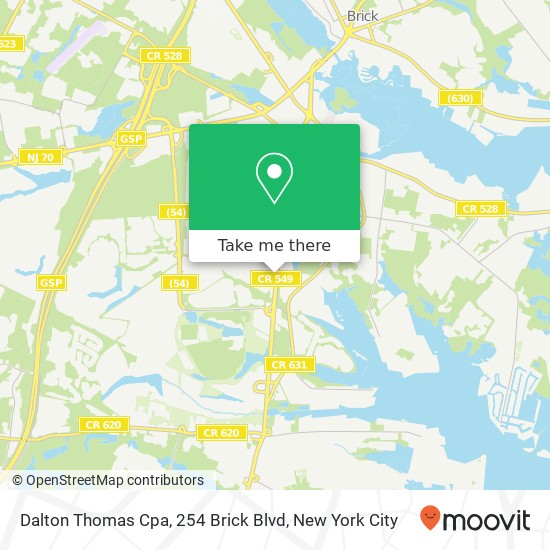 Mapa de Dalton Thomas Cpa, 254 Brick Blvd