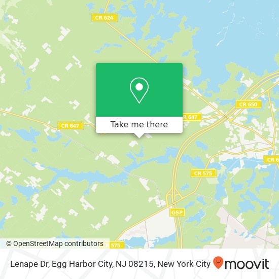 Mapa de Lenape Dr, Egg Harbor City, NJ 08215