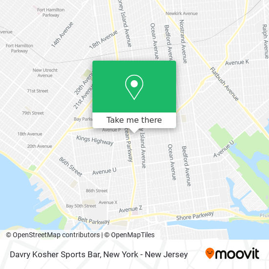 Davry Kosher Sports Bar map
