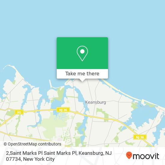 Mapa de 2,Saint Marks Pl Saint Marks Pl, Keansburg, NJ 07734