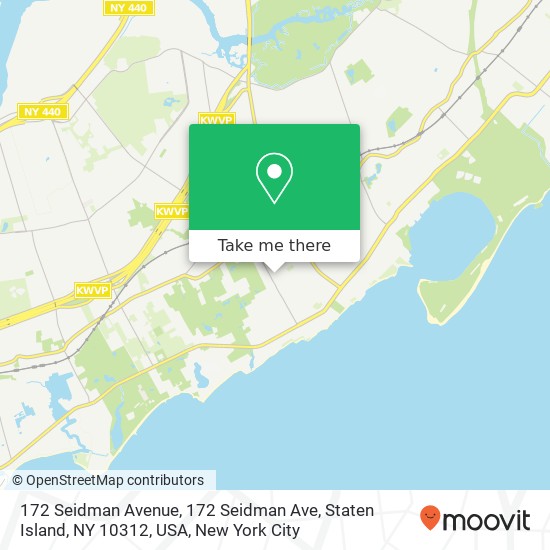 172 Seidman Avenue, 172 Seidman Ave, Staten Island, NY 10312, USA map