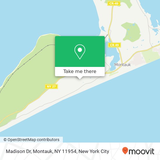 Mapa de Madison Dr, Montauk, NY 11954