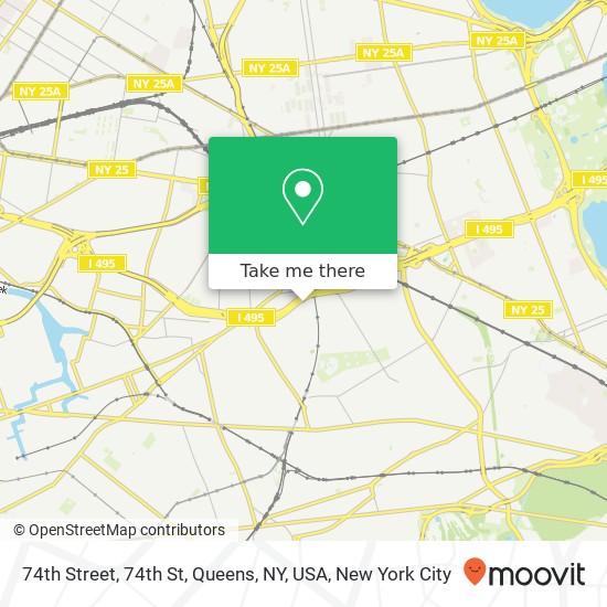 74th Street, 74th St, Queens, NY, USA map